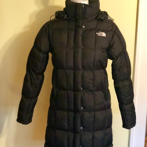 north face knee length puffer jacket
